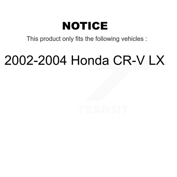 Rear Wheel Bearing Pair For 2002-2004 Honda CR-V LX